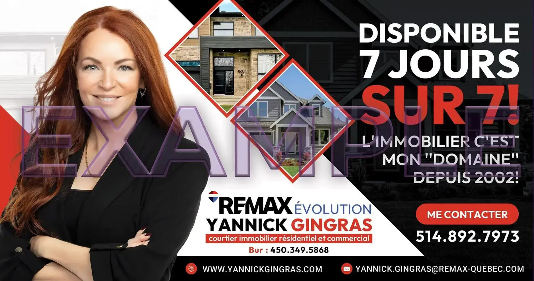 Exemple de carton VIP montrant le verso complet réservé à une seule entreprise